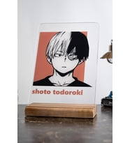 Shoto Todoroki Ev My Hero Academia Mha Severlere Masa Dekoratif Ahşap Obje