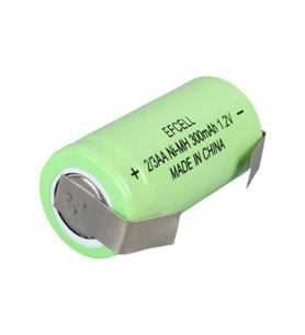 Efcell 1.2 Volt Ni-Mh 2-3 AA 300 mAh Şarj Edilebilir Puntalı Lityum Pil (Siyah)