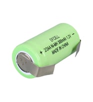 Efcell 1.2 Volt Ni-Mh 2-3 AA 300 mAh Şarj Edilebilir Puntalı Lityum Pil (Siyah)