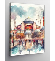 Kanvas Tablo Ayasofya Camii Ve İnsanlar
