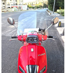 MOTOCAM Küba Grace 125 Ön Cam 2023-2026 Model 42cm Şeffaf Renkli  APARATSIZ