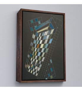 Çerçeveli Wassily Kandinsky - Küçük Uçaklar Tablosu (Siyah)