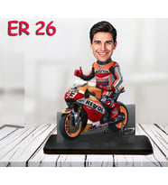 Kişiye Özel Ahşap Biblo - Motor Kullanan Erkek Karikatür Biblo 11