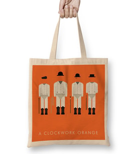 A Clockwork Orange Droog Outfit Movie Silhouette Bez Çanta Uzun Saplı