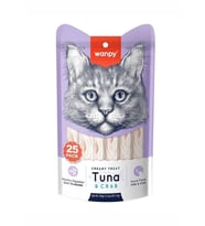 Wanpy Ton Balıklı Ve Yengeçli Krema Kedi Ödül Maması 14 Gr X 25'li Paket