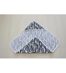 Ender Home Bebek Kundağı Baskılı Yeni Doğan Bebek Banyo Havlusu Bukle Kundak Standart-Zebra