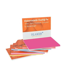 Elektrostatik Yapışkanlı Akıllı Not Kağıdı 7x10 cm – 50 Sayfa Pratik Ofis Not Defteri (Pembe)
