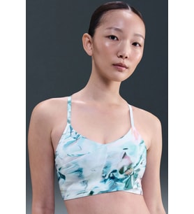Nike Indy Women's Artist Collection Light-Support Padded Wrap Sports Bra Kadın Dolgulu Sargılı Spor Sütyen Yeşil