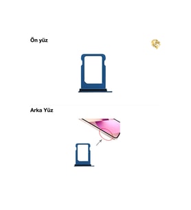 Uyumlu İphone 13 Mini Sim İç Yuvası Tekli Mavi Sim yuvası sim tepsisi sim aparatı yeni sim yuvası tekli sim tepsisi sim çekmecesi
