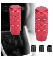 Üniversal 9.5 cm JDM Metal Spor Vites Topuzu Aparatlı Alüminyum Otomatik-Manuel Vites Kolu Kırmızı