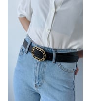 Retrobird Tokalı Suni Pantolon Kemeri, Ceket Kemeri, Gömlek Kemeri, Elbise Kemeri Kadın Siyah Renkli