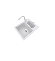 POLEX Cristalüx Granit Eviye P-04+Luxury Beyaz
