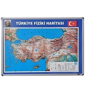 TÜRKİYE FİZİKİ HARİTASI (Alüminyum Çerçeve)