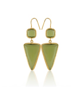 Kadir Jewellery 22 Ayar Altın Kaplama Kadın Sallantılı Küpe -El İşçiliği Ve Hipoalerjenik Küpe