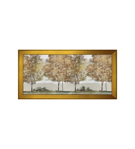 Soyut Şekiller Motifli Kanvas Tablo 80 x 110 cm Gold Çerçeve