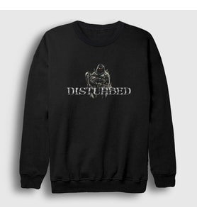 Presmono Unisex Siyah Death Disturbed Sweatshirt 61003tt