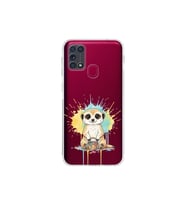 Samsung Galaxy M31 ile Uyumlu Splash Mirket Tasarımlı Şeffaf Silikon Kılıf