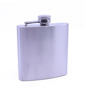 Paslanmaz Çelik Cep Matarası - Hip Flask 6 OZ (Gümüş)