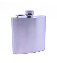 Paslanmaz Çelik Cep Matarası - Hip Flask 6 OZ (Gümüş)