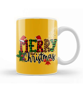 Yılbaşı Yeni Yıl Konseptli Merry Christmas 025 Kupa Bardak Porselen