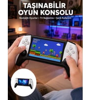 Kompakt ve Hafif Retro Oyun Konsolu 1000 Klasik Oyun Dahil