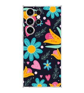 PrintiFy Samsung Galaxy S23 Ultra ile Uyumlu 1mm Slim Fit Retro Colors 1 Baskılı Şeffaf  Kılıf