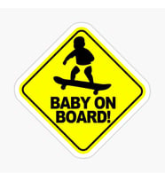 Baby On Board Arabada bebek var Oto Sticker Etiket 19CM md23