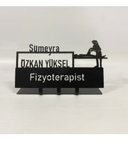 Fizyoterapist Masaüstü İsimlik - Metal Masa İsimliği - Kişiye Özel İsimlik