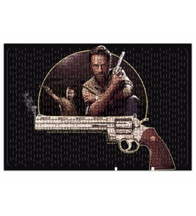 The Walking Dead Rick Siyah Zemin Puzzle 240 Parça Yapboz