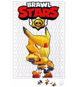 Gold Mecha Crow Design Brawl Stars Puzzle 240 Parça Yapboz