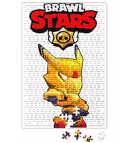 Gold Mecha Crow Design Brawl Stars Puzzle 240 Parça Yapboz