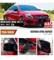 Mercedes Cla Yarasa Ayna Kapağı Batman Parlak Siyah Piano Black
