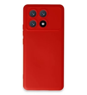 Newface Xiaomi Poco X6 Pro Kılıf Nano içi Kadife Silikon - Kırmızı