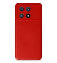 Newface Xiaomi Poco X6 Pro Kılıf Nano içi Kadife Silikon - Kırmızı