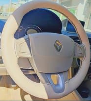 DİKİŞLİ DİREKSİYON KILIFI BEJ DERİ SİYAH DİKİŞLİ RENAULT FLUENCE İÇİN