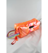 Simli Neon Turuncu Çanta - Makyaj ve Seyahat Çantası, Airwrap ve Airstrait Uyumlu