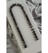 Silver Obsidyen Taşı Küre Kesim Parlak 10mm Doğal Taş Dizi [AA]