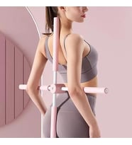 Duruş Düzeltici Germe Yoga Çubuk Bar Demir Kambur Ayarlanabilir Egzersiz Çubuğu PEMBE (Karışık)