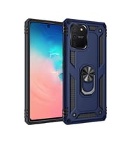 Samsung Galaxy A91 / S10 Lite Kılıf Sofya Yüzüklü Silikon Kapak - Lacivert