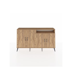 Arges Konsol 6 Raflı 4 Kapaklı 176x30x99 Çam-Çam