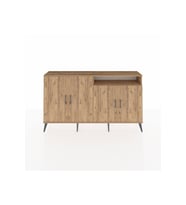 Arges Konsol 6 Raflı 4 Kapaklı 176x30x99 Çam-Çam