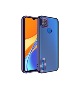 Xiaomi Redmi 9C Uyumlu Kılıf Kamera Korumalı Logo Gösteren Zore Omega Kapak