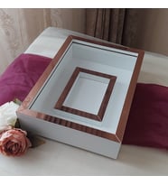 25X35 BEYAZ-ROSEGOLD LEDSİZ FOTOĞRAF BÖLÜMLÜ ANI ÇERÇEVESİ- NİŞAN SÖZ GÜLLERİNİZ İÇİN ÇERÇEVELER