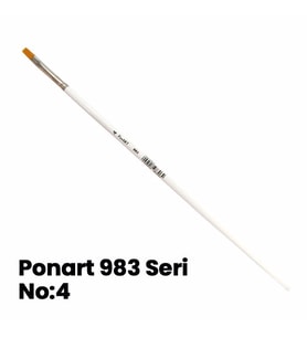 Ponart 983 Seri Düz Kesik Uçlu Fırça No 4