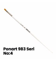 Ponart 983 Seri Düz Kesik Uçlu Fırça No 4