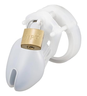 Silikon Beyaz Penis Kilidi Erkek Bekaret Cihazı Chastity Cock Cage Küçük Boy Penis Esaret Kafesi