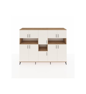 Hyperion Dolap 14 Raflı 10 Kapaklı 220x44x163 Çam-Aytaşı/Çam