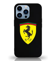 Apple iPhone 13 Pro Max  Lansman Kılıf Ferrari Tasarımlı Altı Kapalı İçi Kadife Kaplı  Kapak (Şeffaf)
