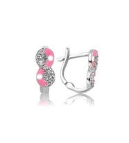 Gümüş Pembe Sonsuzluk Çocuk Küpesi CSR2181406