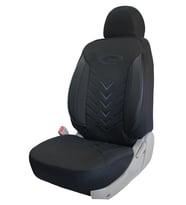 Mazda MPV Uyumlu Keten Kumaş Oto Koltuk Kılıfı - SİYAH-GRİ (Karışık)